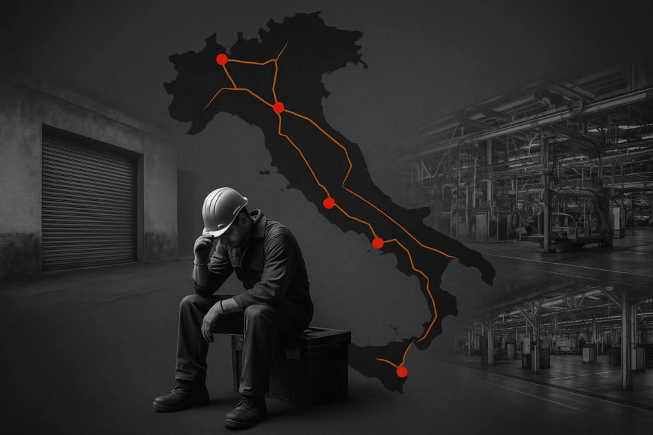 L’Italia industriale crolla in silenzio. Non ci sono conferenze stampa, né piani pubblici