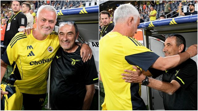 Due vecchi amiconi che si ritrovano, così sono sembrati Maurizio Sarri e Josè Mourinho