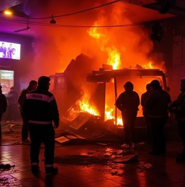 Al momento dell'incidente, circa 1.500 persone, per lo più giovani, affollavano il locale.