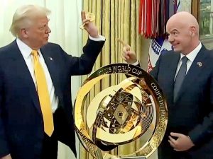 La coppa del Mondiale per Club sarà il primo trofeo con una chiave, la terrà Trump: a cosa serve